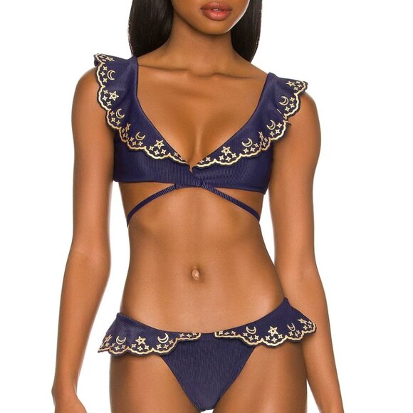 Beach Riot Other - BEACH RIOT Lauren Bikini Top Navy Size XL NWT